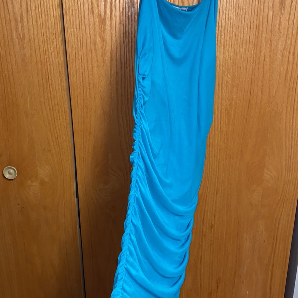 Chain Strap Ruched Midi Dress - Picture 10 of 15